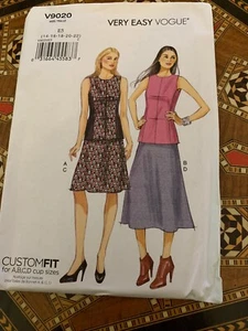Vogue Pattern 9020 Very Easy Dress Sizes E5 14 16 18 20 22 Plus - Picture 1 of 2