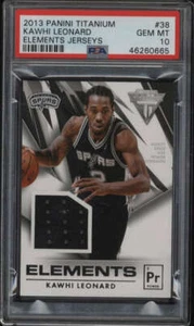 2013 Panini Titanium Elements Jerseys #38 Kawhi Leonard PSA 10 Gem Mint - Picture 1 of 2