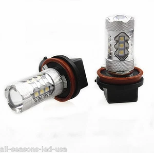 2Pcs Cree Auto LED Fog Light or DRL 80W 1900LM, H8, Color Cool White 6000K - Picture 1 of 6