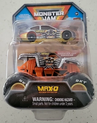 New EXCLUSIVE Monster Jam Truck MAX-D Maximum Destruction & Race Car Series 5 - Image 1 of 4