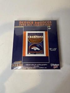 Denver Broncos 1998 AFC Champions Back To Back Wilson NFL Flag Super Bowl XXXIII - Picture 1 of 6