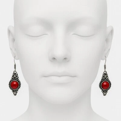 Orecchini in ottone argento sterling con pietre preziose multiple e orecchini... - Immagine 1 di 4