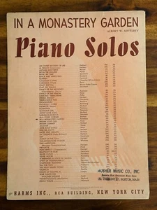 Albert W. Ketelbey “In a Monastery Garden” Piano Solos Sheet Music 1915 - Picture 1 of 6