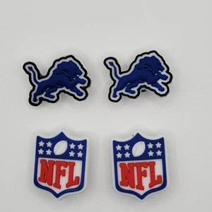 NFL Detroit Lions Football Team For Crocs Shoe Charms Jibbitz - 4 pieces - Picture 1 of 1