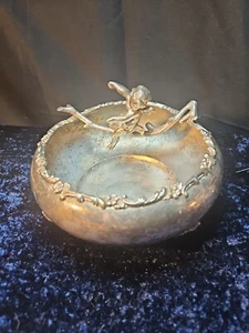 Vintage ANCHOR SILVER PLATE CO ciotola quadrupla placcata 826 - floreale inciso RARO@A - Foto 1 di 8
