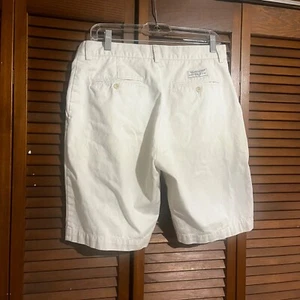 Polo Ralph Lauren Herrenshorts 32 x 9 elfenbeinfarben klassisches Logo flache Vorderseite Münztasche - Bild 1 von 12