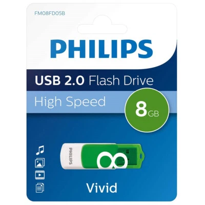 Philips 8 GB USB-Stick Vivid Edition USB 2.0 Flashlaufwerk mit LED-Statusanzeige