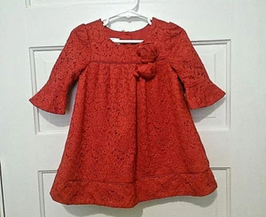 Laura Ashley London Party Dress Brilliant Red Lace Fully Lined Christmas Dress! - Picture 1 of 5