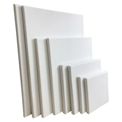 Blank Artist Canvas Art Board Plain Painting Stretched Framed White Large Small - Image 1 of 4