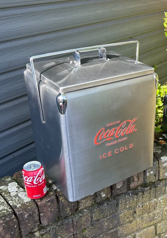 Coca Cola Vintage Retro Stainless Cooler Vw Air Cooled Split screen T2 - Large - Image 1 of 4