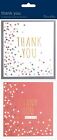 8 THANK YOU CARDS -  PINK & SILVER - floral notelets - SIMON ELVIN