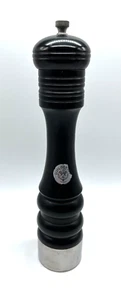 Vtg Guildcraft Japan Black Wood Pepper Grinder 10.5" Mid Century Modern MCM - Picture 1 of 5