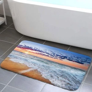 Natur Strand Badteppich Badvorleger Badematte Badmatte Duschvorlage Bad Teppich - Bild 1 von 7