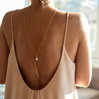 Women Back Necklace Chain Metal Jewelry Pearl Bridal Sexy Body chain Bling 11031