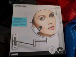 Better Living L, Cosmo 8 in. x 8 in. Wall Mount Makeup Mirror, Chrome 13544 NEW - Picture 1 of 1