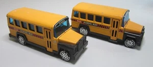 Lot of 2 Used Tin & Plastic Vintage 1980 BUDDY L School Buses - Picture 1 of 24