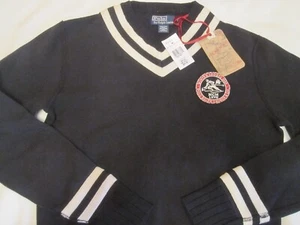 Polo Ralph Lauren Winter Sports 1967 Ski V-Neck Sweater (Black | Size: S) NWT - Picture 1 of 19