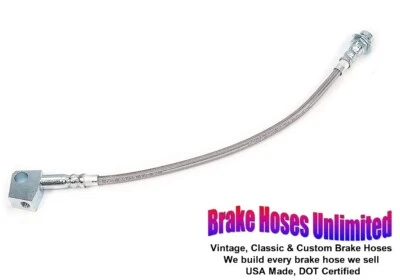 REAR STAINLESS BRAKE HOSE Dodge Charger 1972 1973 1974 1975 1976 1977 1978 - Image 1 of 2