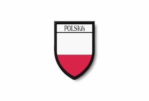 Patch ecusson termocollant bord brode drapeau imprime pologne polonais - Foto 1 di 1