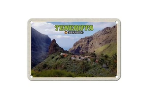 Cartel de chapa 18 x 12 cm cartel de viaje: Tenerife España Masca pueblo de montaña montañas - Imagen 1 de 2