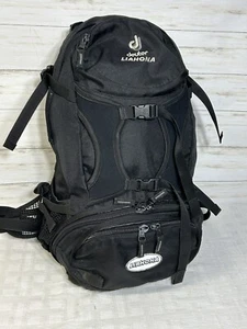 DEUTER LIAHONA Daypack Hiking Black Backpack Airstripes Back System Rain Cover - Picture 1 of 22