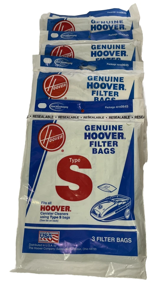 (4)Brand new Hoover S Vacuum Bags 4010064S- Genuine - 3 pack - Image 1 of 3