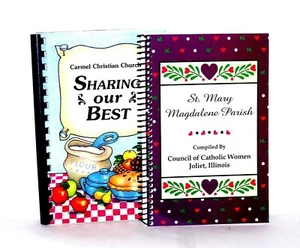 BOOK/COOK BOOK Regional Recipes Carmel IN/Joliet IL Set Of 2 Lot #55 - Picture 1 of 1
