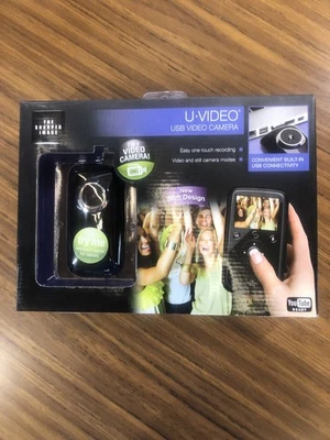 SHARPER IMAGE U-VIDEO RECHARGEABLE USB VIDEO CAMERA BLACK NEW IN BOX  - Image 1 of 4