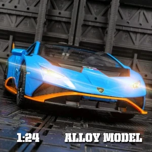 1:24 Lamborghini Huracán STO Alloy Car Model Diecast Vehicle Light Sound - Picture 1 of 17