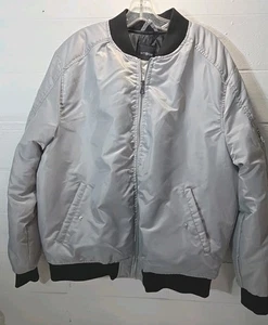 WT02 Men’s Flight Pilot Jacket Bomber Silver Men’s Large Super Clean - Bild 1 von 10