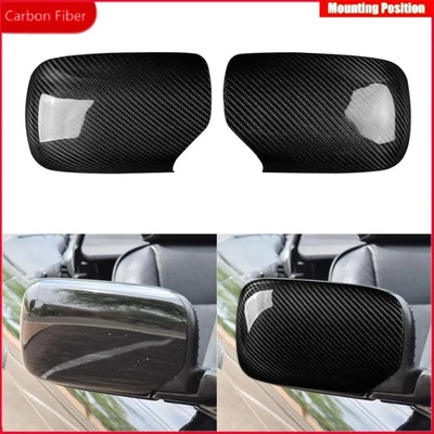 Real Dry Carbon Fiber Side Rearview Mirror Cap Cover For BMW 3 Series E36 91-97 Foto 1 de 4