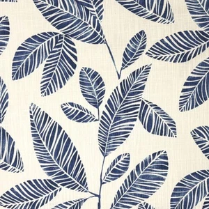 Richloom SVENSKA Tropical Leaves SAILOR BLUE Drapery Upholstery Sewing Fabric - Picture 1 of 6