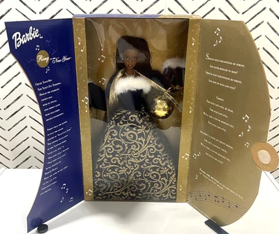 '01 Ring in the New Year Barbie #52743, blue/gold, ornament doesn't work, EVC - Image 1 of 4