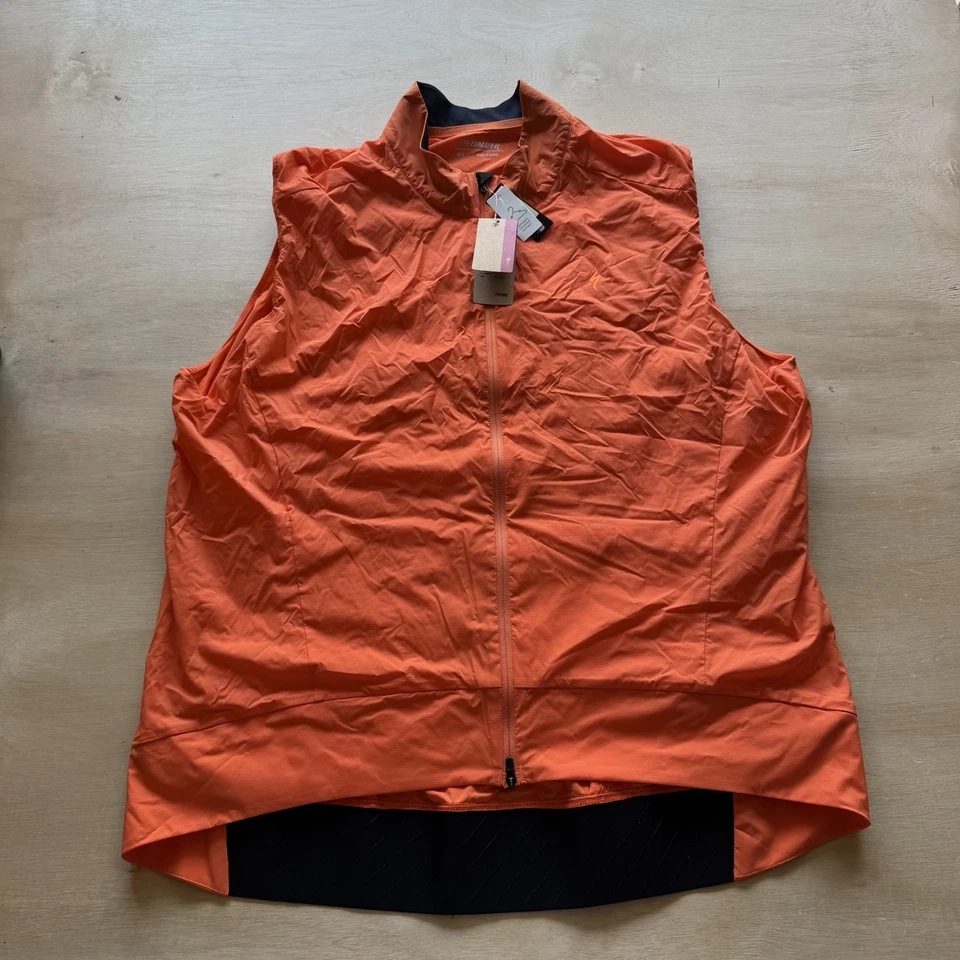 Chaleco de viento Specialized Prime Alpha para hombre naranja brillante talla XXL ciclismo NUEVO Foto 1 de 4