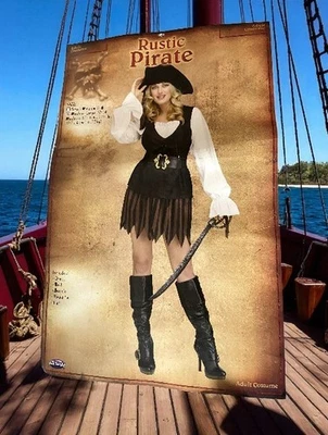 Rustic Pirate Women’s Sexy Halloween Costume – M/L (Size 10–14) – NEW & SEALED!  - Image 1 of 4