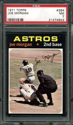 1971 TOPPS #264 JOE MORGAN ASTROS HOF PSA 7  - Image 1 of 2