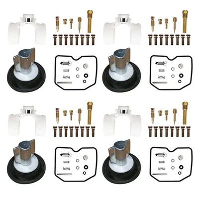 Kit de reparación de carburador de 4 juegos para 88-97 Kawasaki Ninja 600R ZX600 diafragma flotador Foto 1 de 4