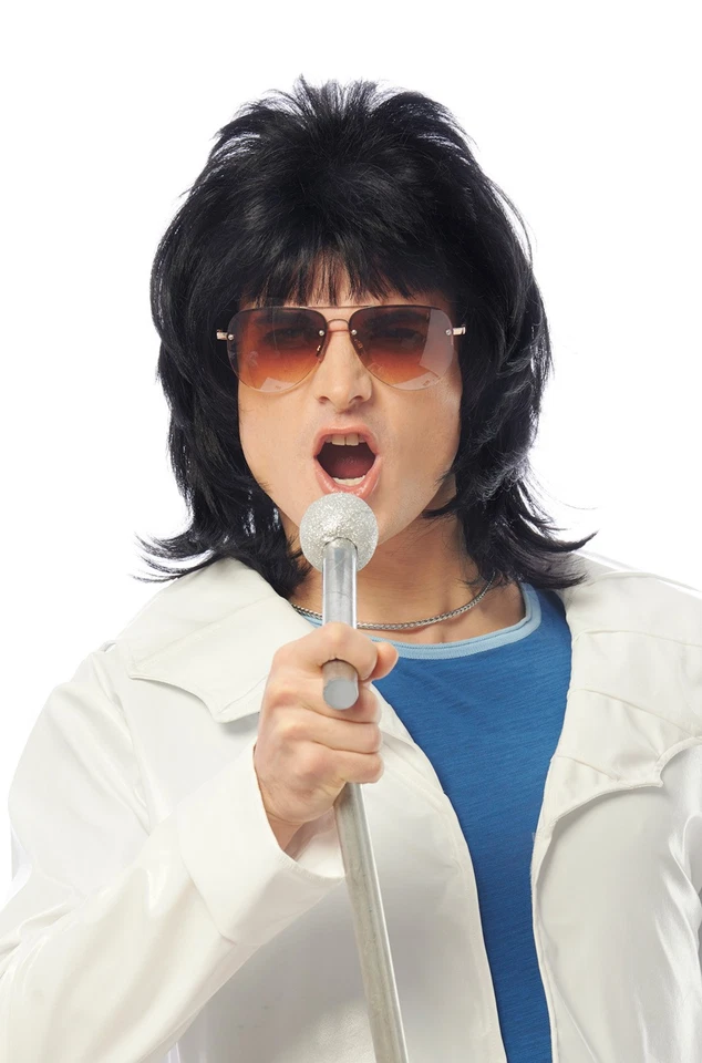 Peluca para adultos Rock You Freddie Mercury inspirada en la rapsodia bohemia Foto 1 de 1