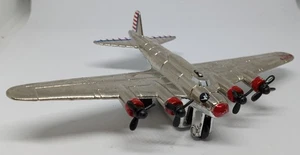 Unbranded Chrome 3.5" B-17 Flying Fortress Friction Loose Diecast China Works - Picture 1 of 8