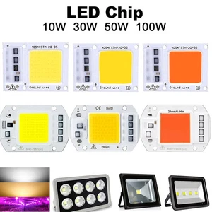 LED Chip 10W 30W 50W 100W Driverless Full Spectrum Smart IC DIY Bulb FloodLight - Picture 1 of 17
