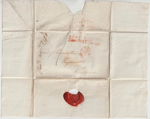 1812 EDINBURGH HOWE STREET PENNY POST UNPAID JOHN CAMPBELL TO EARL BREADALBANE - Picture 1 of 3