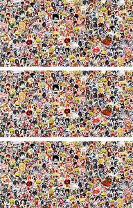 3 STICKER BOMB CHIBI ANIME HONDA DECAL 15" x 30" EACH 3M WRAP VINYL HD GLOSS., - Picture 1 of 8