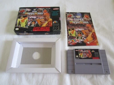 WWF Super WrestleMania (SNES) Super Nintendo CIB Complete Box 1992 RARE #3 - Image 1 of 4