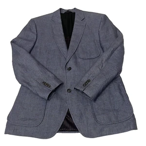 Kroon Men's Sports Jacket Coat 42 R Blazer Blue 2 Button Double Vent Lined - Picture 1 of 7