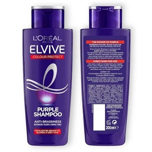 Elvive Colour Protect Purple Shampoo L'Oreal Paris Anti-Brassiness Blonde Grey - Picture 1 of 10