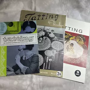 Lot of 3 x vintage TATTING booklets - Picture 1 of 7