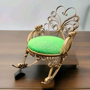 VTG Handmade Victorian Miniature Rocking Chair for Doll House /Pin Cushion - Picture 1 of 17