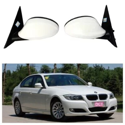 Espejo retrovisor puerta lateral coche 2 piezas para BMW Serie 3 E90 2005-2008 blanco 320I 330XI Foto 1 de 4
