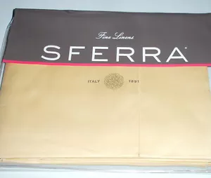 Sferra Giotto Honey Twin Flat Sheet 590TC Egyptian Cotton Luminous Sateen New - Picture 1 of 4