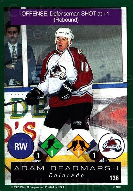 1995-96 Playoff One on One #136 Adam Deadmarsh - Image 1 of 1